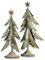 Loberon Deko-Baum 2er Set Cour, Dekotanne, nostalgischer Charakter, Festdekoration, Weihnachtsdekoration, Weihnachten, Zinn, antikgrün