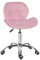 Modern Velvet Swivel Office Chair, Height Adjustable Padded Armless Desk Chair with Wheels for Home Office, Pink