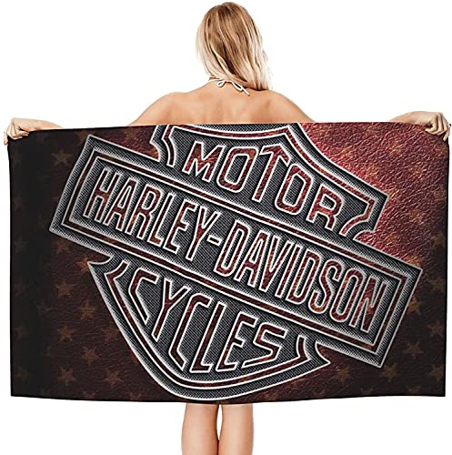 NICHIYOBI Ha-rley D-avi-dson Strandtücher,3D-Digitaldruck Badetücher,modischer Auftritt,Reisetuch,Weich und lichtbeständig (3,100cmx200cm)