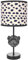 BRUBAKER Tisch- oder Nachttischlampe Leopard - Tischleuchte mit Polyresin Fuß und Stoffschirm - 40 cm Höhe, Schwarz Beige gepunktet