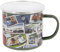 BRISA VW Collection - Volkswagen Tazza in Metallo smaltato da tè, caffè, Camping, Outdoor, Campervan T1 Bus Design (Francobolli/Multicolore/500ml)