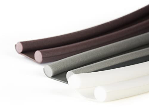 DQPP Zugluftstopper | Weiß | 2 Stück | 95cm | zuschneidbare | doppelseitig | Türbodendichtung | Zimmertürdichtung | Insektenbekämpfung | Warmluftstopper | Kälteschutz