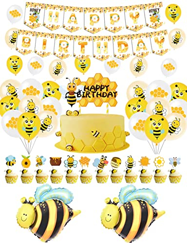 Geburtstag Deko Luftballons Hummel Party Deko Biene Geburtstagsdeko Hummel Geburtstag Girlande Kuchendeckel Biene Folienballons