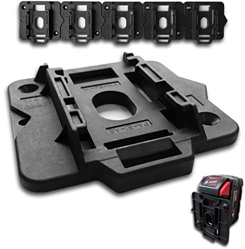 5 Pack SLE Professional Wall Mount Holder for Milwaukee M18 18V Battery REDLITHIUM HIGH OUTPUT