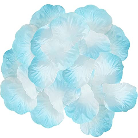 Générique 1000Pcs / Lot Fleurs Artificielles Ciel Bleu Rose Pétale De Simulation Pétale De Mariage Pétale Faux Pétale Décoration pour Chambre Hôtel Fête D'événement Fête De Noël Élégant et Populaire
