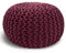 casamia Pouf Ø 55 o. 45 cm Strickhocker Sitzpouf Bodenkissen für Innen Indoor Größe ø 55 cm, Farbe Bordeaux