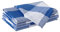 Encasa Kitchen Cloth for Cooking | Cotton Hand Towel for Drying Dishes | 70x45 cm Tea Towels | Highly Absorbent for Cleaning & Quick Drying of Plates & Glasses | Buffalo Blue Checks (Set of 4 Pieces)
