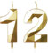 Yiran Geburtstagskerzen Zahlen 12, 5cm Gold Geburtstagskerzen, Kerzen Geburtstag, Geburtstag Kerzen, Tortendeko Geburtstag, Kuchendeko Geburtstag, Geburtstagskerzen für Geburtstagsdeko, Nummer 12