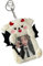 HOOLRZI Porte-carte Photo en peluche avec porte-clés, pochette Photo diable/ange, porte-carte Photo Kpop, porte-carte d'étudiant, pendentif de sac