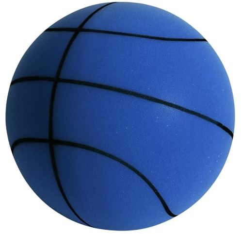 Kexpery Silent Basketball Hochelastischer Hüpfball, volle Größe 3 5 7 Mute Basketball High Density Trainingsschaumball Hüpfender Mute Ball Leicht zu greifender leiser Basketball for das Indo