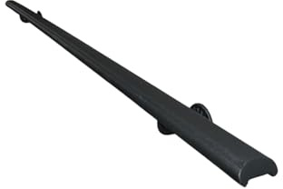 FERMEG Etruskischer Handlauf aus Schmiedeeisen für Treppen | Klassischer Stil Schwarz Anthrazit | 50-400 cm | Kit mit Halterungen und Dübeln | DIY | Made in Italy | Einfache Montage (2400 mm)