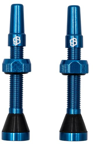 Tubeless Ventil Set blau | Fahrradventil für schlauchlose Reifen bei Mountainbike, Rennrad und Co | Tucker Tubeless Kit für Fahrrad by BIKE BROZ