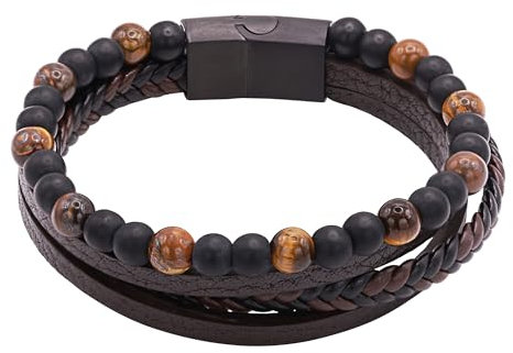 Heideman Armband Paul Herren, Lederarmband Herren mit Verlängerung schwarz, Hochwertiges Herren Armband, Elegantes Accessoire für den stilsicheren Mann