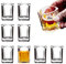 binsakao Lot de 8 petits verres à shot transparents de 60 ml pour vodka, rhum, brandy, gelée, verres à shot tequila à base lourde pour maison, bar, pub, événement, fête