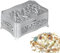 Teksome Rosenkranz-Halsketten-Box, Schmuck-Box - Vintage Rosenkranz Halskette Behälter - Tragbares Rosenkranz-Andenkenetui für Ehering, Armband, Ohrring, Schmuck