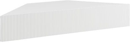 24/7 Shop at Home French 47 inch Modern Floating TV Console Table with 3D Wavy Panel Door, Wood Entertainment Center with Storage Space, Wall Corner Shelf for Living Room, Bedroom, Office, White Pure