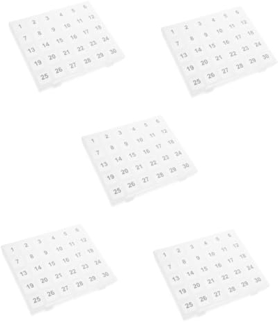 SOLUSTRE 5 Stück Pillenbox Monatspillen Organizer Monatlicher Pillen Organizer Pillen Organizer Monats Pillenetui Monatlicher Medikamenten Organizer Monatlicher Pillen Organizer