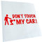 Kiwistar - Autoaufkleber - Rot - 20x6cm Dont touch my Car - Heckscheibe Auto Aufkleber wetterfest für Kfz LKW Mofa Truck - Sticker außen selbstklebend Tuning Zubehör für Fenster Fahrzeug Scheibe