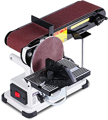 CASEGO 220V 500W Multifunctional Belt/Disc Sander, 4 in. X 36 in. Belt & 6 in. Disc Sander Mini Electric Polishing Machine Grinder