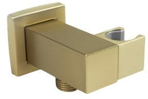 Handbrause-Bidet-Sprühhalter für Badezimmer, Wandmontage, Handbrause-Sprühkopfhalter, Chrom/Schwarz/Gebürstetes Gold/Grau, B Gold mit Auslass