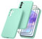 YLK Custodia per Samsung Galaxy A55 5G,【1 Custodia + 2 Vetro Temperato】per Samsung A55 5G, Custodia in Silicone Cover per Samsung Galaxy A55 5G con Pellicola Proteggi Schermo (Menta)