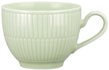 Seltmann Weiden Amina Seladon Kaffeetasse, 250 ml, Kaffeeobertasse mit dezentem Relief-Muster, Spülmaschinen- und Mikrowellenfest, Porzellan, Grün