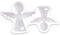 KAIYAYA Stampi in silicone, 1 pezzo, 2 stampi per colata a forma di angelo, in silicone 3D, per versare, stampi in silicone per gesso, resina epossidica, cera di soia
