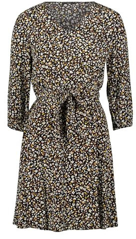 zero Damen Minikleid mit Blumendruck 38, BlackCream