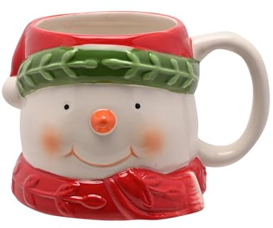 Widdop Santa & Friends Nordic Mug – Snowman Ceramic Cup – Festive Christmas Drinkware – Seasonal Gift Idea