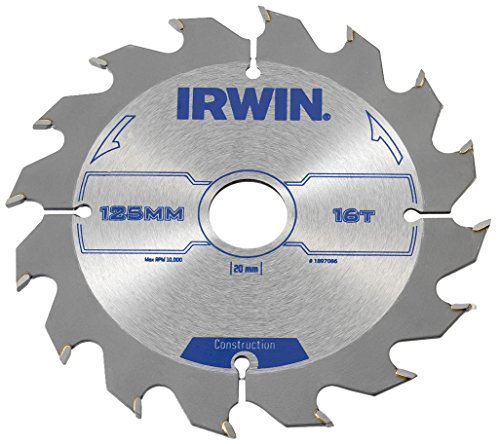 IRWIN Irw1897086 125 x 20 mm 16-teeth Lame de scie circulaire avec dents