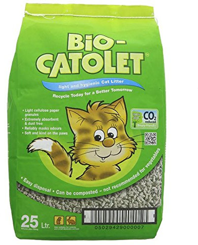 2 x 25L Bio Catolet 100% Recycled Paper Cat Litter Multi-Buy