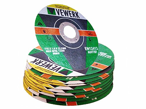 VEWERK 115 X 1.0 X 22.2mm Cutting Disc For Stainless Steel 8010