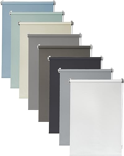 Deco4Me Thermo Verdunklungsrollo ohne Bohren (60 x 160 cm, Weiß (Blackout)) - lichtundurchlässig & wärmeisolierend - Thermrollo, Abdunkelungsrollo, Klemmrollo Verdunkelung (Stoffbreite 56 cm)