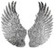 Zhiheng 1 Pair Jumbo Angel Wings Sequin Patches Iron on Sew on Appliques Embroidered Motif for DIY Clothing Accessories (Silver)