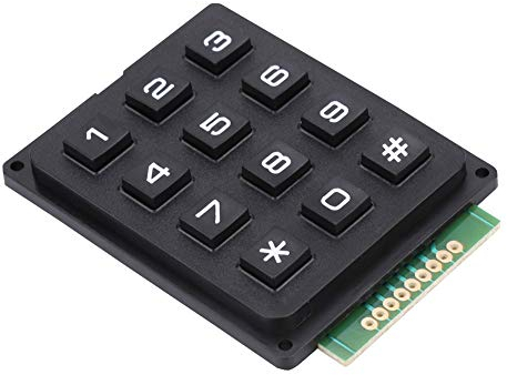 Bewinner Mini Módulos de Teclado Numérico con 12 Teclas Teclados Portátil Externos de Pulsadores 3x4 para Cualquier Microcontrolador