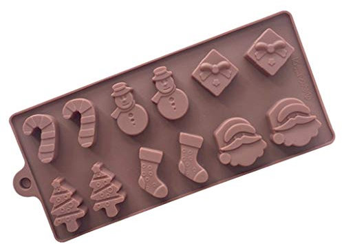Katpost Emporte-Pièces de Noël en Silicone gâteau Emporte-pièces en Forme de Sapin de Noël Moules de série de Noël Emporte-pièce Outils de Cuisson pour DIY