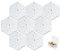 Yoillione Tableau Liege Mural Auto-Adhésif Panneau Liege en Feutre Hexagonal Tableau d'Affichage Blanc, Décoration Murale de Babillards avec 20 Punaises pour la Maison et le Bureau