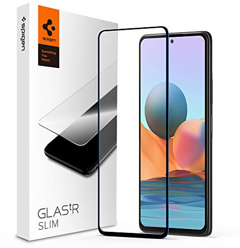 Spigen Cobertura Completa Protector Pantalla para Xiaomi Redmi Note 10 Pro, Redmi Note 10 Pro Max, POCO F4 5G, 1 Unidad
