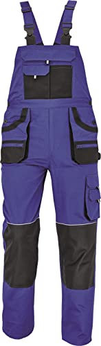 DINOZAVR Hans Latzhose - Herren Baumwolle Slim Fit Arbeits-Latzhose - Königsblau EU60