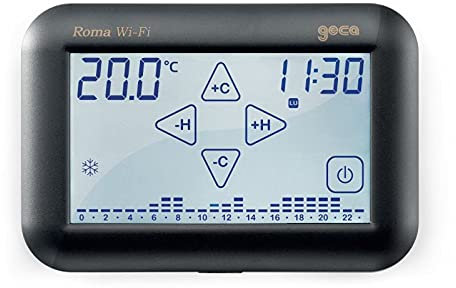 Geca 3.321.2566 Cronotermostato Touch Screen Roma Wifi Antracite 230V comandabile con Alexa e Google Home