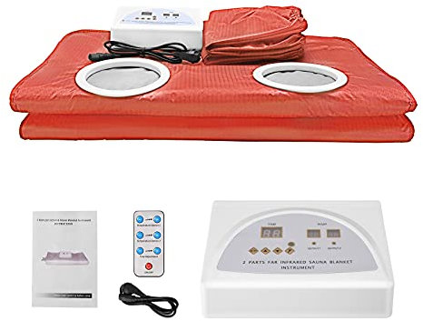 YZ-LIANG Infrarossi Dimagrante Coperta di Sauna a 2 Zone aggiornate per Perdita di weiht Body Shaper Telecomando Sauna Riscaldamento Coperta Dimagrante Termica casa Termica Spa (Color : Orange)