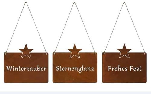 Trend Line Deko Metall Schild 25 x 22 cm Dekorationsartikel weihnachtlichen Flair