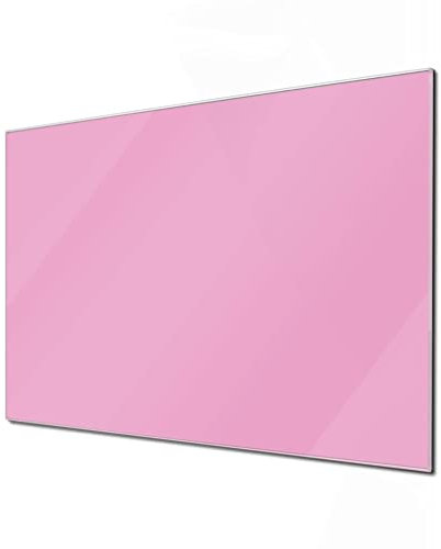 banjado Glas Magnettafel 120x80cm / Magnetwand Glas/Magnetpinnwand als Memoboard Glas/Pinnwand Magnettafel Küche, Büro, Kinderzimmer inkl. 4 Magnete & Montageset - Rose