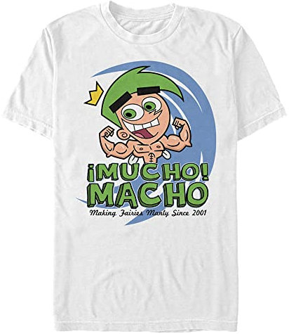 Nickelodeon Mucho Macho T-Shirt, Bianco, 4XL Alto Uomo