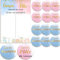 Jeux baby shower,Gender Reveal,Gender Reveal Poster+84 Autocollants Gender Reveal Équipe Fille ou Équipe Garçon, Jeux Pronostics pour Gender Reveal Décoration Party Baby Shower Fête de Naissance