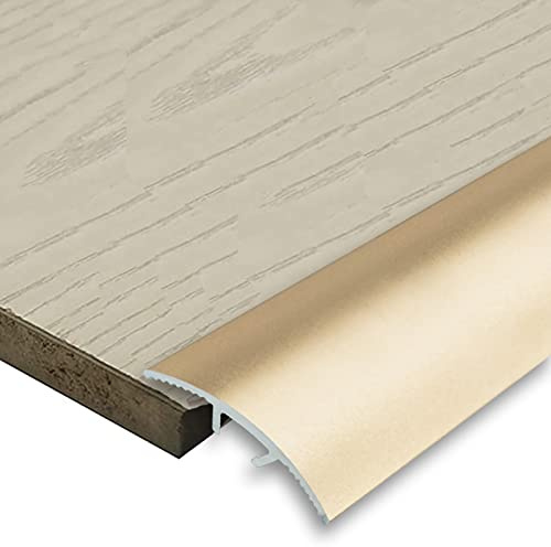 Floor Transition Strip Transition Strips for Doorways/Laminate Flooring, Carpet & Floor Edging Trim, Door Smooth Strip for Kitchen, Room, Balcony, Bathroom (Color : Gold)