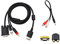 NORMICHIC VGA HD Monitor Cable Adapter For SEGA Dreamcast DC Console, 4 in 1 VGA Cable & 3.5MM to 2-Male RCA Adapter (Black)