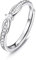 Milacolato 925 Silber Eheringe Ringe Damen Frauen Verstellbare Stapelringe Verlobungsring Trauringe Für Sie Zirkonia Unendlichkeitszeichen Halbe Ewigkeit Engagement Ring Schmuck Mit Geschenkbox RingA