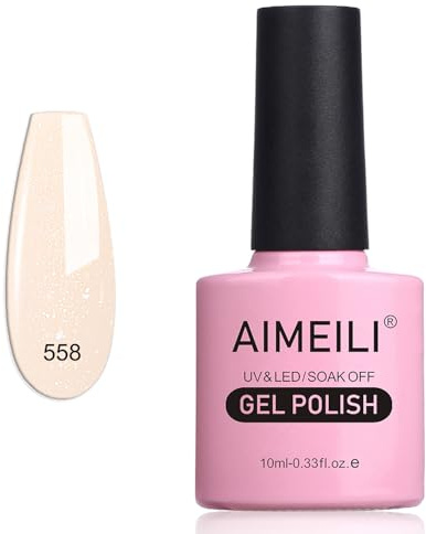 AIMEILI Gel Nail Polish, UV LED Soak Off Nail Art Manicure Pedicure Ideal for Salon Studios & Home Use, Long Lasting & Easy to Apply - (558) 10ml