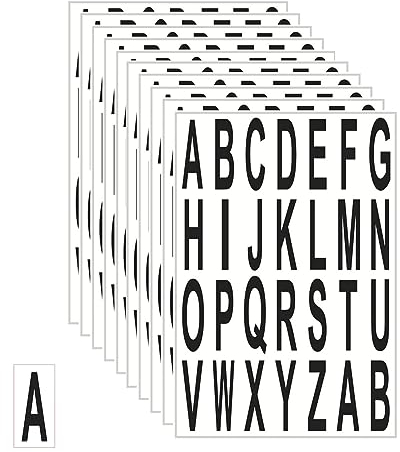 Selbstklebende Buchstaben, Selbstklebende Buchstaben Sticker, klebebuchstaben Vinyl-Alphabet-Aufkleber, ABC, Alphabet, Wasserdicht und Wetterfest, für Schilder, Küche, Tür, Gewerbe -Schwarz